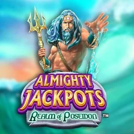 Almighty Jackpots – Realm of Poseidon slot logo by Novomatic at Cobra Casino