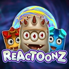 Reactoonz slot logo by Play'n GO at Cobra Casino